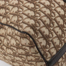 Christian Dior Trotter Canvas Boston Bag Beige Gold Auth 205015-13