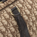 Christian Dior Trotter Canvas Boston Bag Beige Gold Auth 205015-14