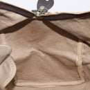 Christian Dior Trotter Canvas Boston Bag Beige Gold Auth 205015-19