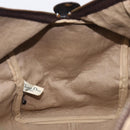 Christian Dior Trotter Canvas Boston Bag Beige Gold Auth 205015-20