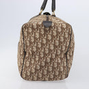 Christian Dior Trotter Canvas Boston Bag Beige Gold Auth 205015-5