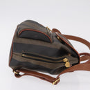 FENDI Pecan Canvas Backpack PVC Black Brown Auth 205016-4