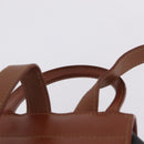 FENDI Pecan Canvas Backpack PVC Black Brown Auth 205016-8