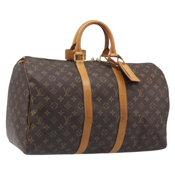 LOUIS VUITTON Monogram Keepall 45 Boston Bag M41428 LV Auth 205021