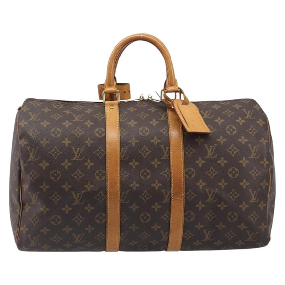 LOUIS VUITTON Monogram Keepall 45 Boston Bag M41428 LV Auth 205021