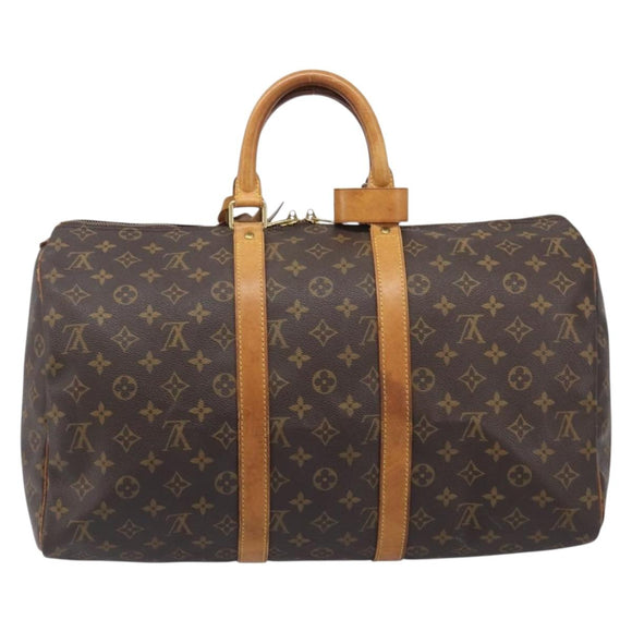 LOUIS VUITTON Monogram Keepall 45 Boston Bag M41428 LV Auth 205021