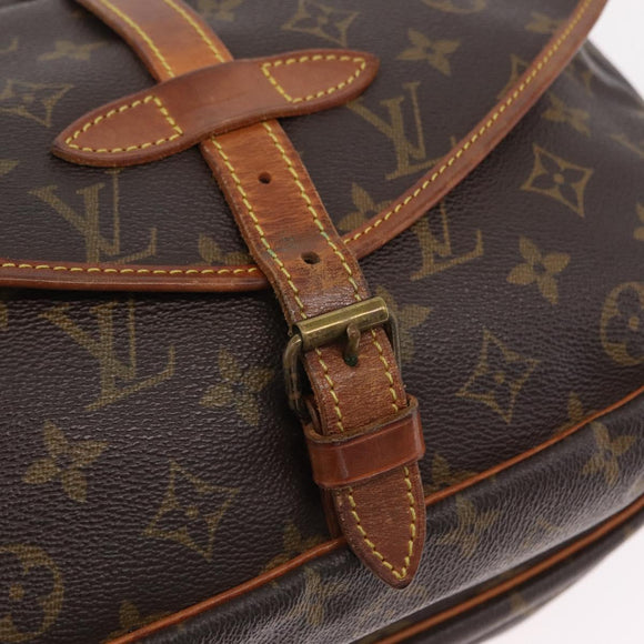 LOUIS VUITTON Monogram Saumur 30 Shoulder Bag M42256 LV Auth 205023