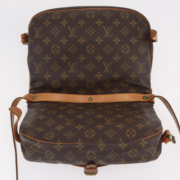 LOUIS VUITTON Monogram Saumur 30 Shoulder Bag M42256 LV Auth 205023