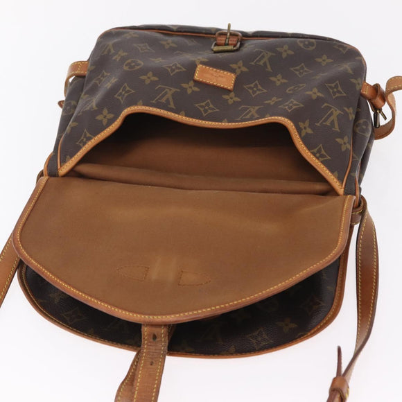 LOUIS VUITTON Monogram Saumur 30 Shoulder Bag M42256 LV Auth 205023
