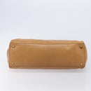 GUCCI Interlocking Hand Bag Leather Brown Gold 121551 Auth 205024-5
