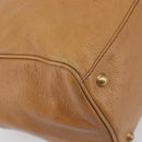 GUCCI Interlocking Hand Bag Leather Brown Gold 121551 Auth 205024-15