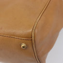 GUCCI Interlocking Hand Bag Leather Brown Gold 121551 Auth 205024-16