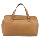 GUCCI Interlocking Hand Bag Leather Brown Gold 121551 Auth 205024-2