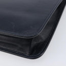 Christian Dior Honeycomb Canvas Clutch Bag PVC Leather Navy Gold Auth 205025A-15