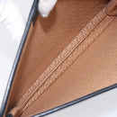 Christian Dior Honeycomb Canvas Clutch Bag PVC Leather Navy Gold Auth 205025A-10