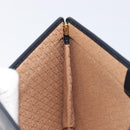 Christian Dior Honeycomb Canvas Clutch Bag PVC Leather Navy Gold Auth 205025A-12