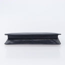 Christian Dior Honeycomb Canvas Clutch Bag PVC Leather Navy Gold Auth 205025A-6