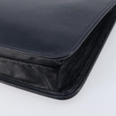 Christian Dior Honeycomb Canvas Clutch Bag PVC Leather Navy Gold Auth 205025A-7