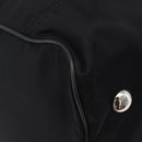 PRADA Boston Bag Nylon 2way Black Silver Auth 205032-13