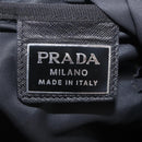 PRADA Boston Bag Nylon 2way Black Silver Auth 205032-20