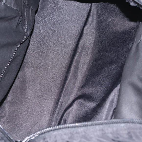 PRADA Boston Bag Nylon 2way Black Silver Auth 205032