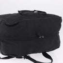 PRADA Boston Bag Nylon 2way Black Silver Auth 205032-7