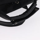PRADA Boston Bag Nylon 2way Black Silver Auth 205032-8