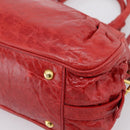 Miu Miu Hand Bag Leather 2way Red Gold Auth 205034V-15