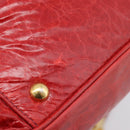 Miu Miu Hand Bag Leather 2way Red Gold Auth 205034V-10