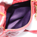 Miu Miu Hand Bag Leather 2way Red Gold Auth 205034V-26
