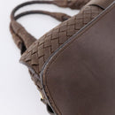 Bottega Veneta INTRECCIATO Hand Bag Leather Brown Gold 113087 Auth 205035V-16