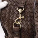 Bottega Veneta INTRECCIATO Hand Bag Leather Brown Gold 113087 Auth 205035V-10