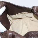 Bottega Veneta INTRECCIATO Hand Bag Leather Brown Gold 113087 Auth 205035V-18