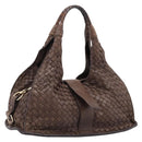 Bottega Veneta INTRECCIATO Hand Bag Leather Brown Gold 113087 Auth 205035V-1