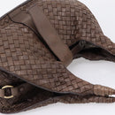 Bottega Veneta INTRECCIATO Hand Bag Leather Brown Gold 113087 Auth 205035V-6