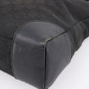 GUCCI GG Canvas Shoulder Bag Black Silver 110054 Auth 205037-9