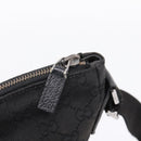 GUCCI GG Canvas Shoulder Bag Black Silver 110054 Auth 205037-10