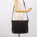 GUCCI GG Canvas Shoulder Bag Black Silver 110054 Auth 205037-23
