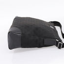 GUCCI GG Canvas Shoulder Bag Black Silver 110054 Auth 205037-4