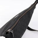 GUCCI GG Canvas Shoulder Bag Black Silver 110054 Auth 205037-6