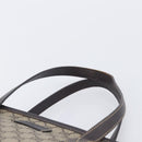 GUCCI GG Supreme Tote Bag PVC Beige Silver 211137 Auth 205038-10