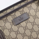 GUCCI GG Supreme Tote Bag PVC Beige Silver 211137 Auth 205038-17
