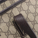 GUCCI GG Supreme Tote Bag PVC Beige Silver 211137 Auth 205038-18