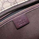 GUCCI GG Supreme Tote Bag PVC Beige Silver 211137 Auth 205038-20
