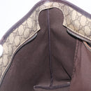 GUCCI GG Supreme Tote Bag PVC Beige Silver 211137 Auth 205038-22