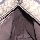 GUCCI GG Supreme Tote Bag PVC Beige Silver 211137 Auth 205038-23