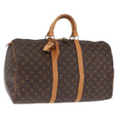 LOUIS VUITTON Monogram Keepall 50 Boston Bag M41426 LV Auth 205043V-1