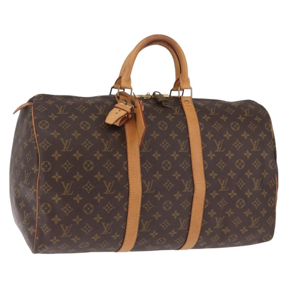 LOUIS VUITTON Monogram Keepall 50 Boston Bag M41426 LV Auth 205043V
