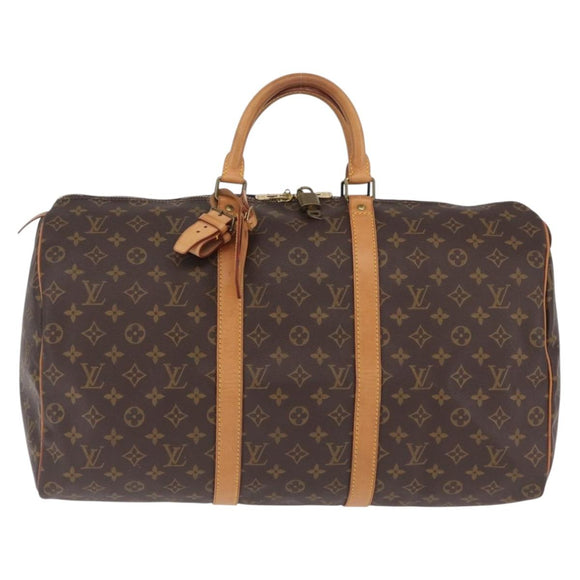 LOUIS VUITTON Monogram Keepall 50 Boston Bag M41426 LV Auth 205043V