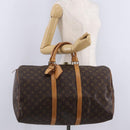 LOUIS VUITTON Monogram Keepall 50 Boston Bag M41426 LV Auth 205043V-23